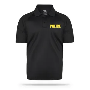 [POLICE] Men's Performance Polo [BLK/GLD]