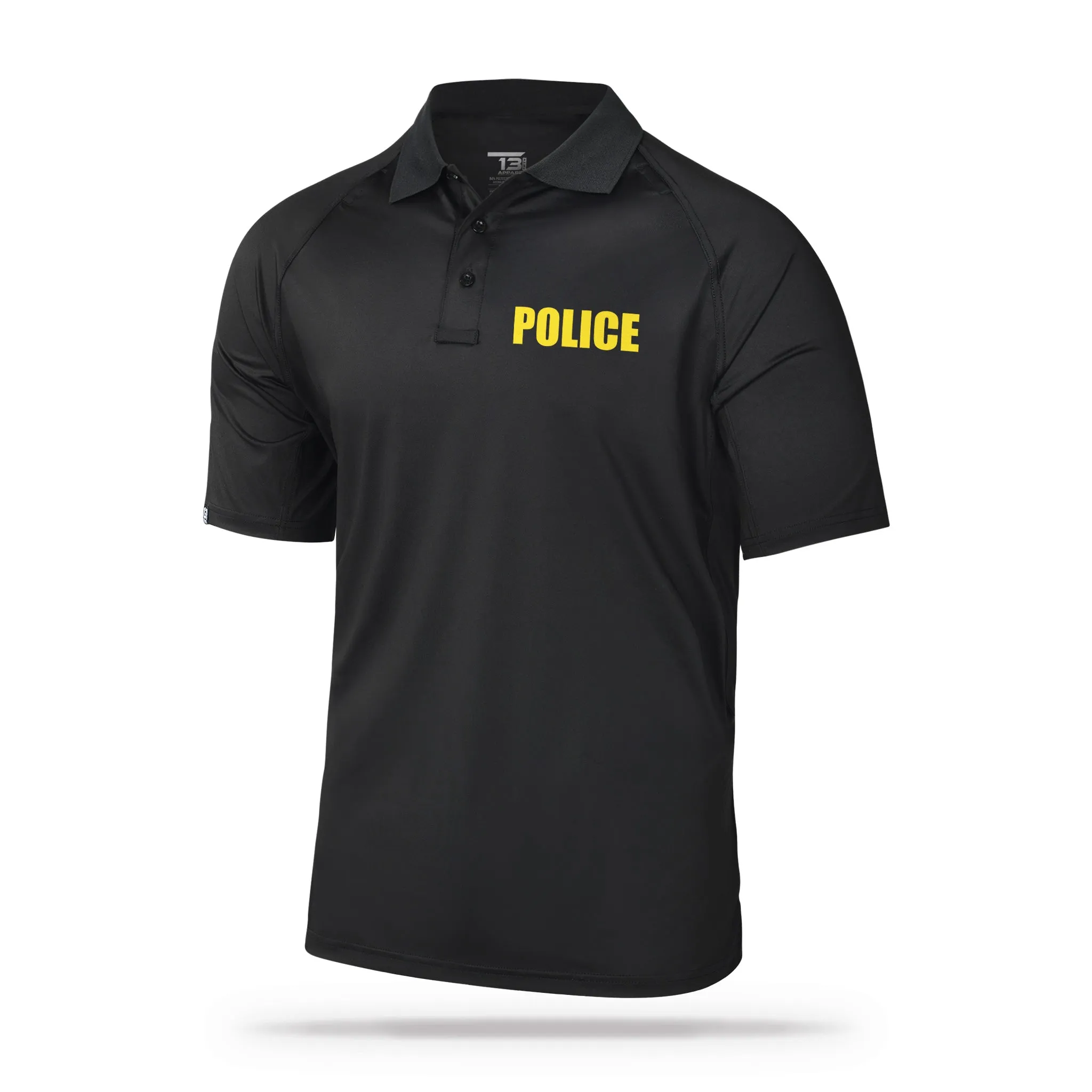 [POLICE] Men's Performance Polo [BLK/GLD]