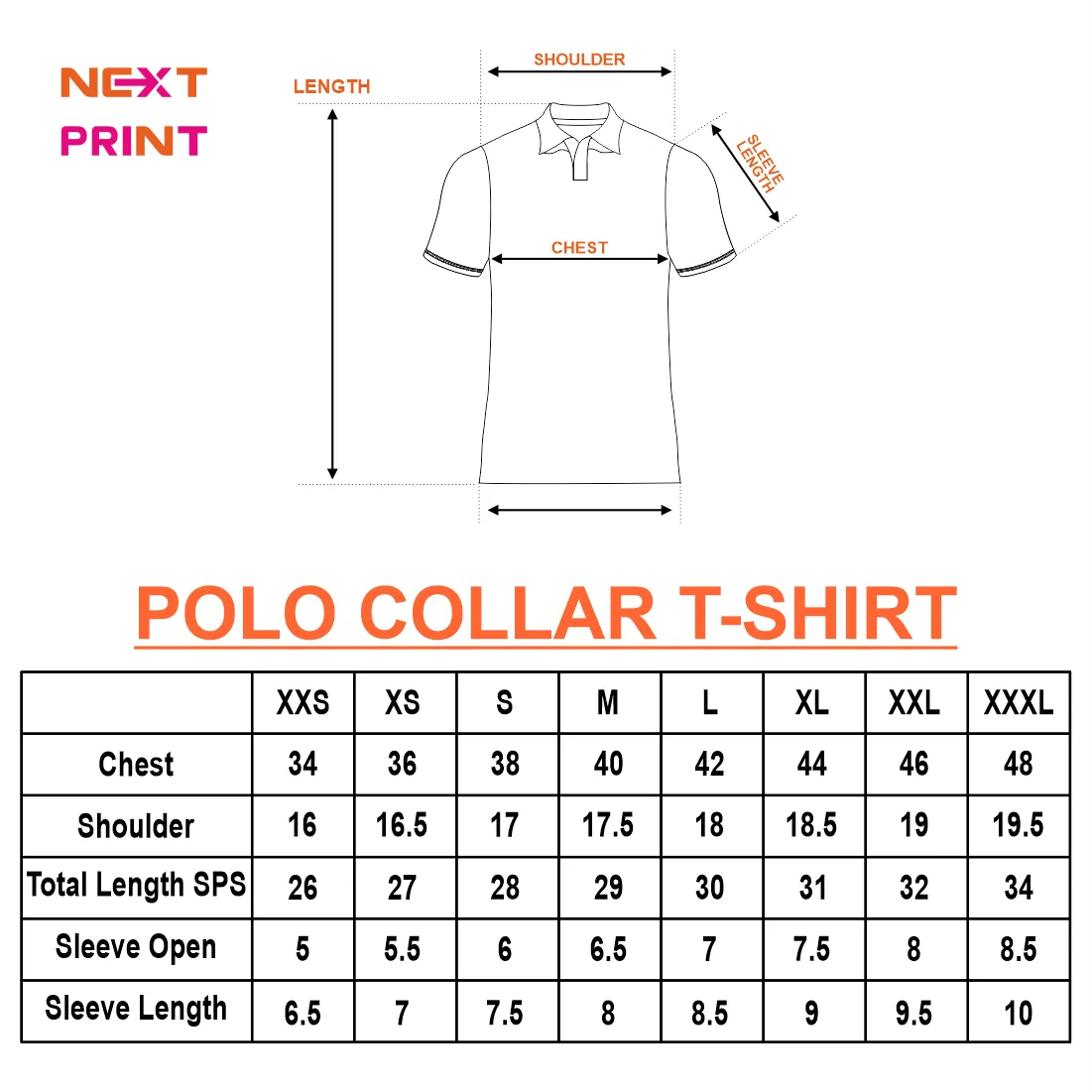 Polo Neck Printed Jersey Orange Design 11