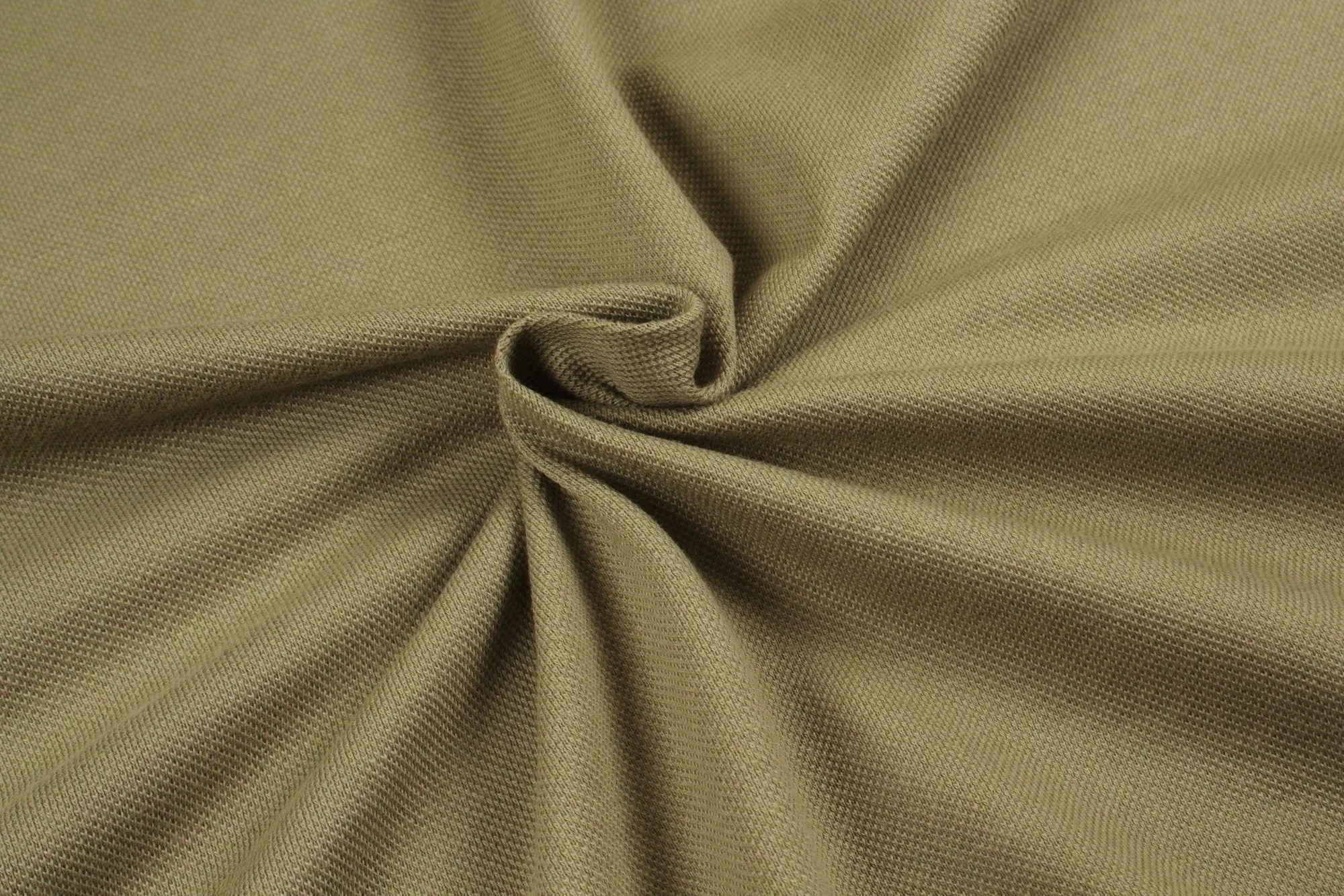 Premium Organic Cotton Piquet - Khaki