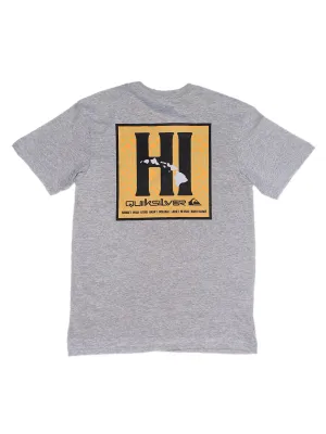 QUIKSILVER HI TAPA BOX TEE - GRAY