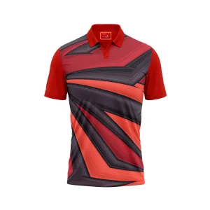 Red Polo Neck Half Sleeve T Shirt Nextprint L164