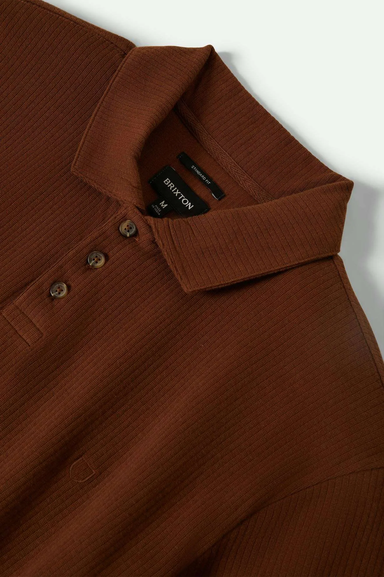 Ribbed City S/S Polo - Pinecone Brown