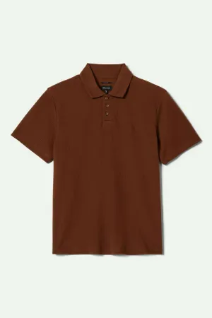 Ribbed City S/S Polo - Pinecone Brown