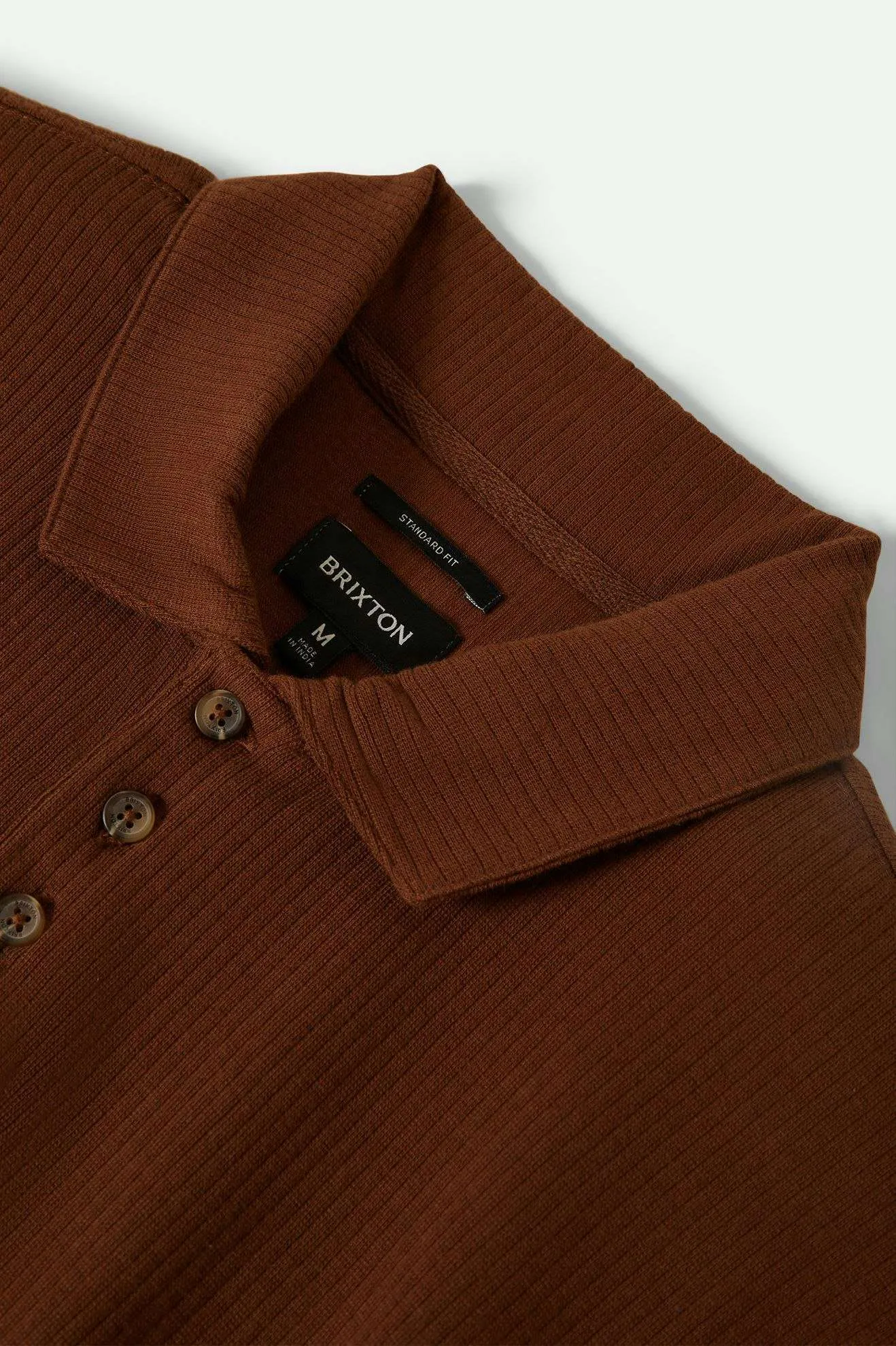 Ribbed City S/S Polo - Pinecone Brown