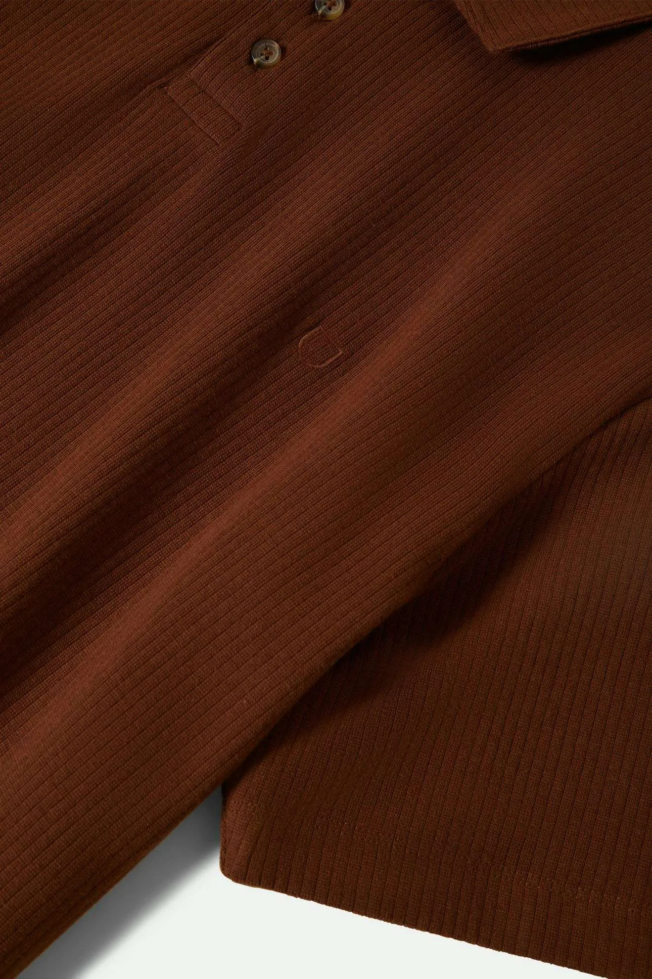 Ribbed City S/S Polo - Pinecone Brown