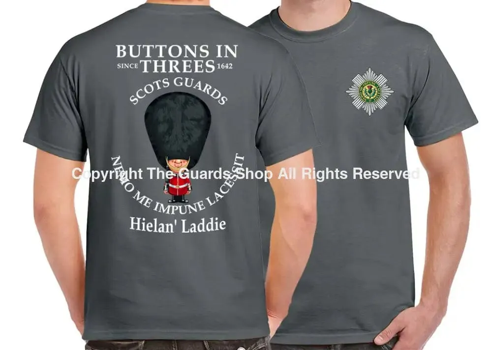 SCOTS GUARDS BUTTONS IN THREE'S DOUBLE PRINT T-Shirt