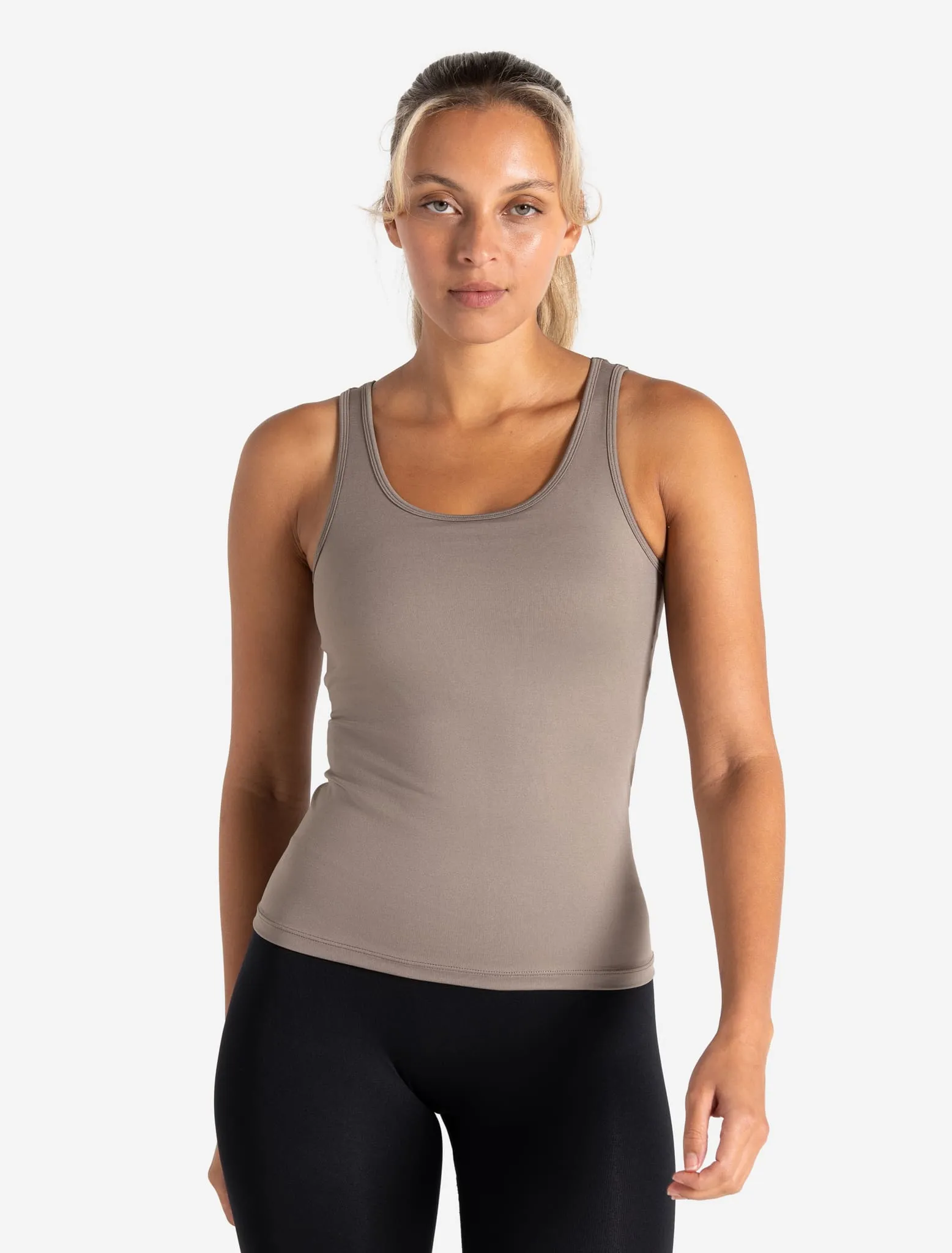 Sculpt Seamless Built-In Bra Vest - Taupe