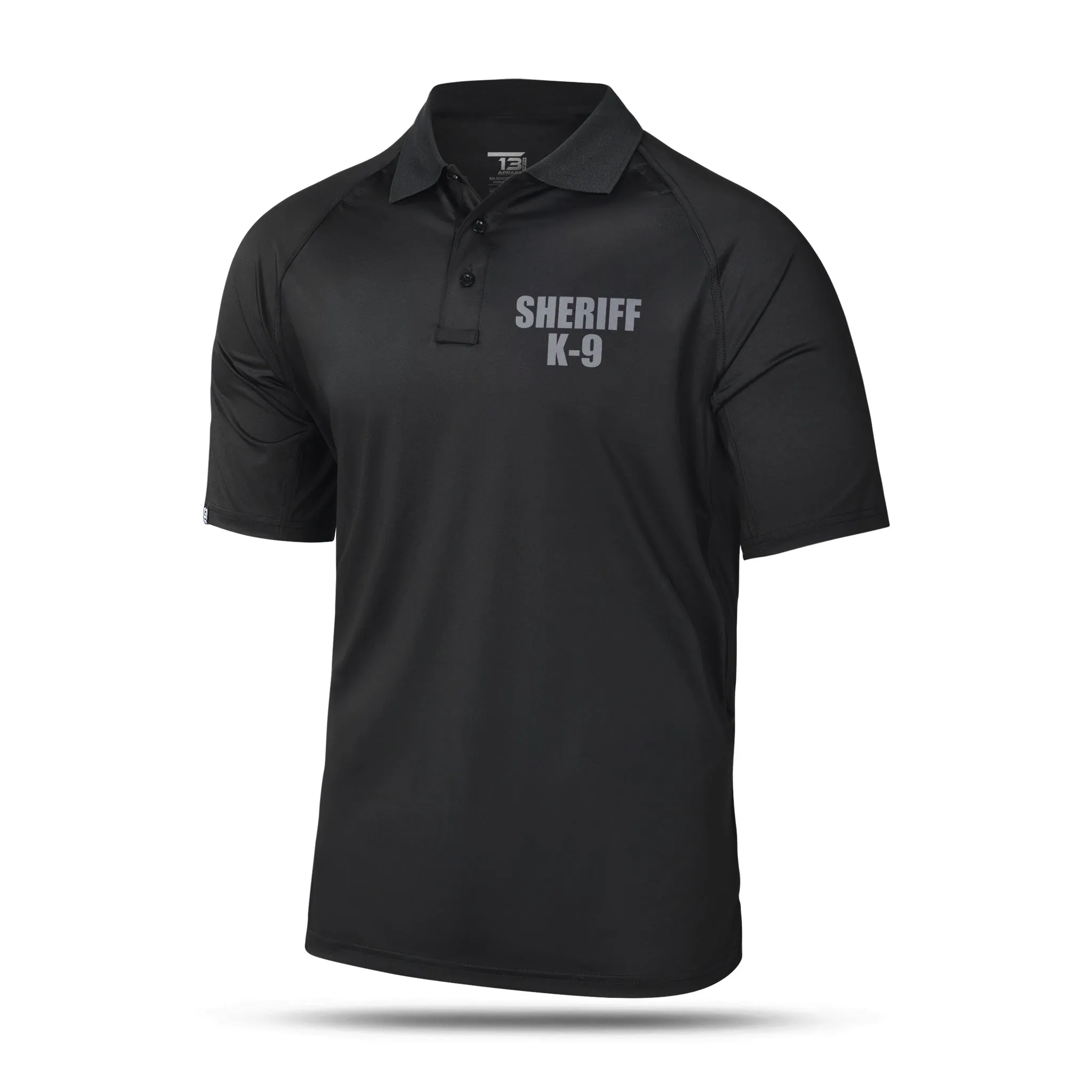 [SHERIFF K9] Men's Performance Polo [BLK/GRY]