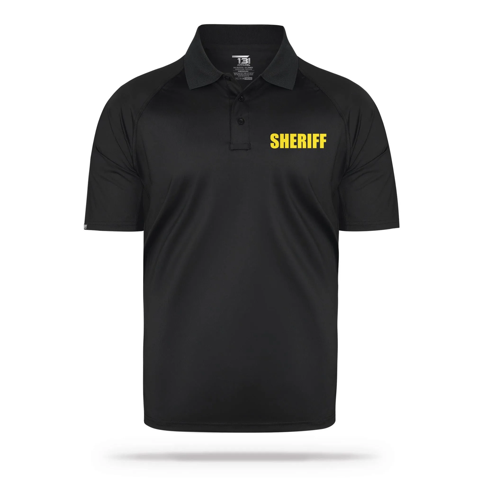 [SHERIFF] Men's Performance Polo [BLK/GLD]