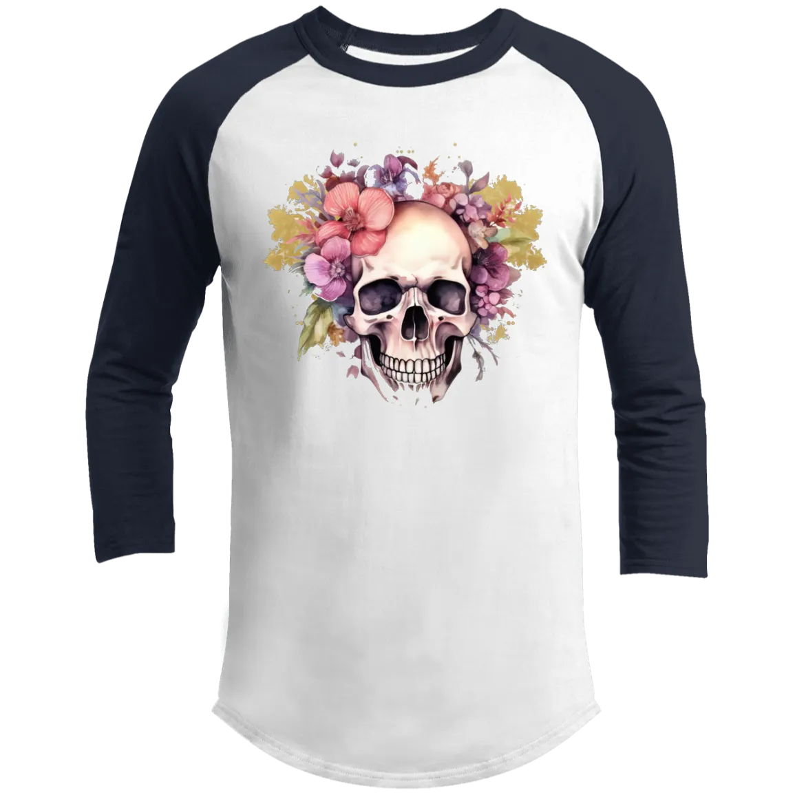 Skull a& Roses T200 3/4 Raglan Sleeve Shirt