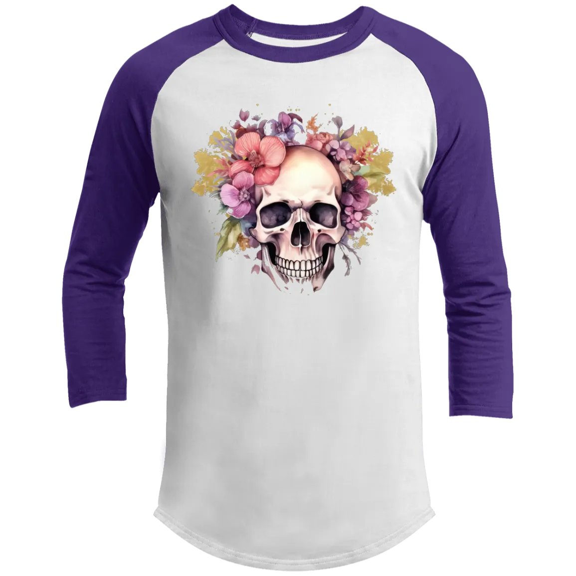 Skull a& Roses T200 3/4 Raglan Sleeve Shirt