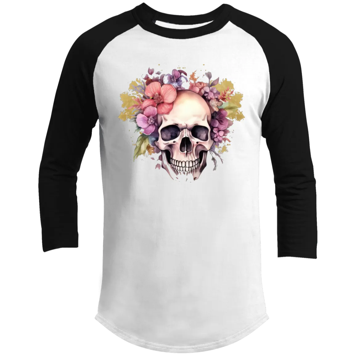 Skull a& Roses T200 3/4 Raglan Sleeve Shirt