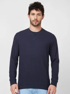 Spykar Collarless Full Sleeves Grey T-Shirt For Men