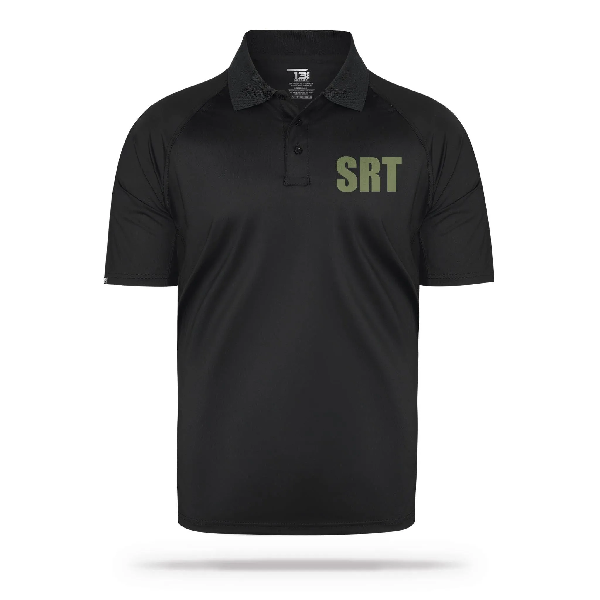 [SRT] Men's Performance Polo [BLK/GRN]