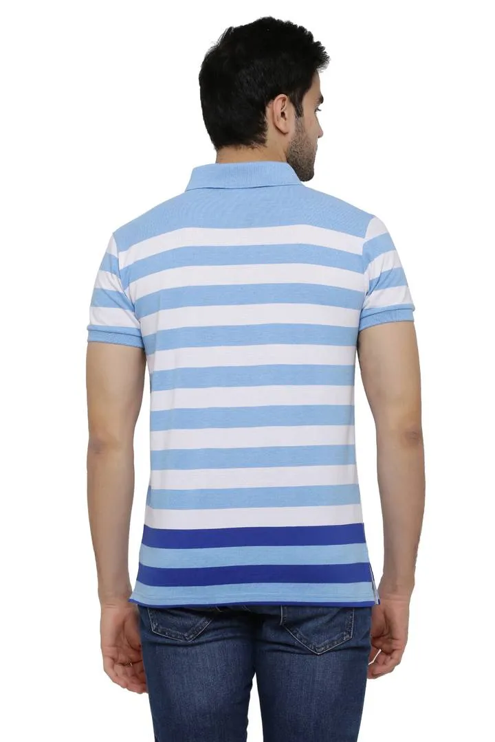 Striped Men Polo Neck  T-Shirt