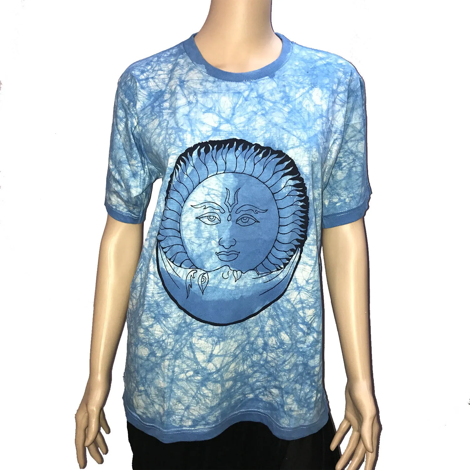 Sun Logo Round Neck Printed T-Shirt