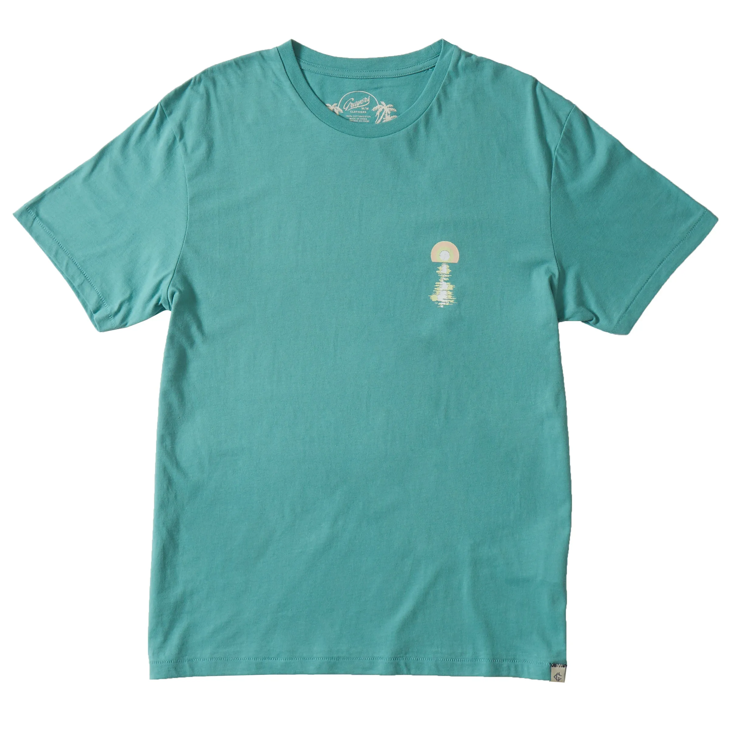 Sunrise Print Tee - Agate Green