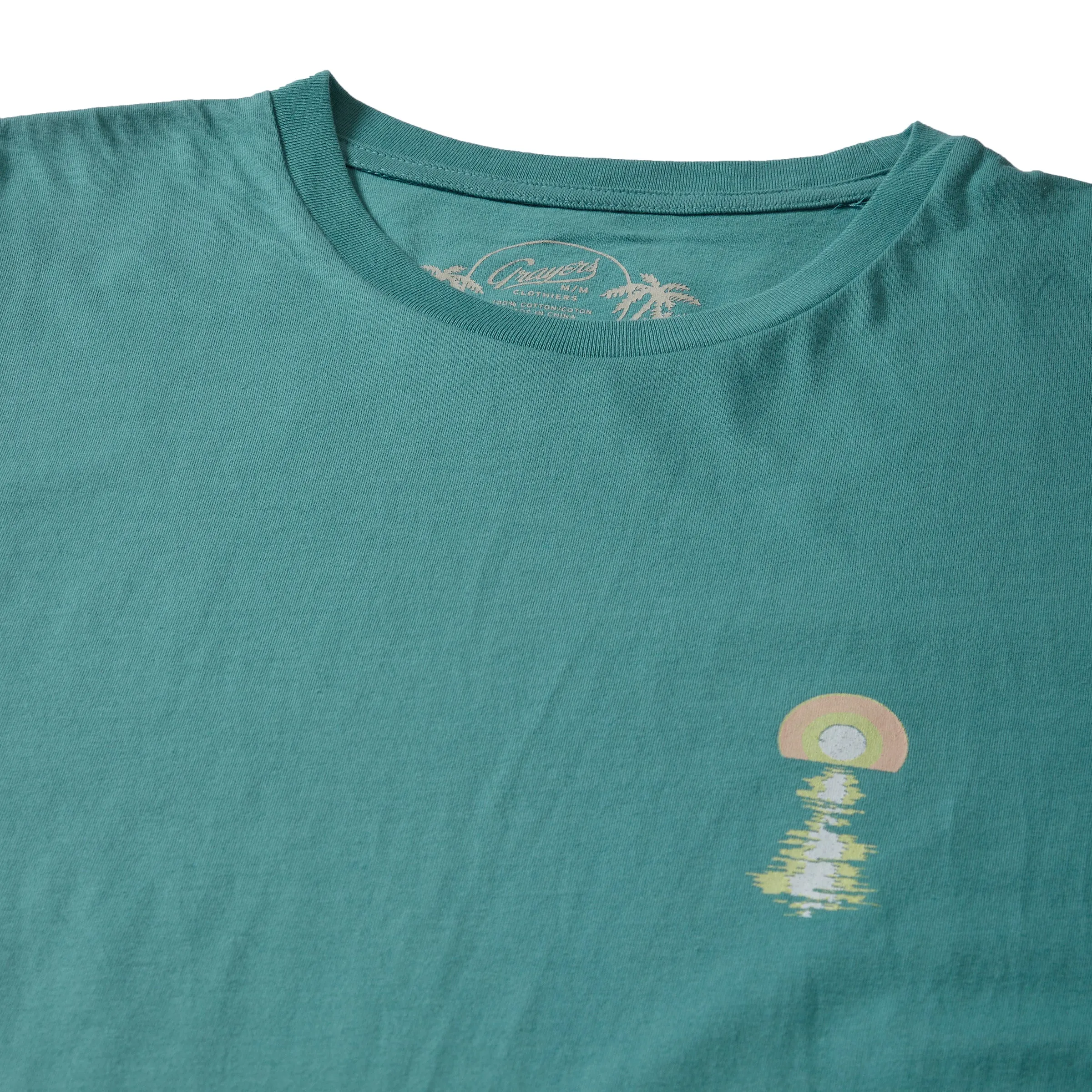 Sunrise Print Tee - Agate Green