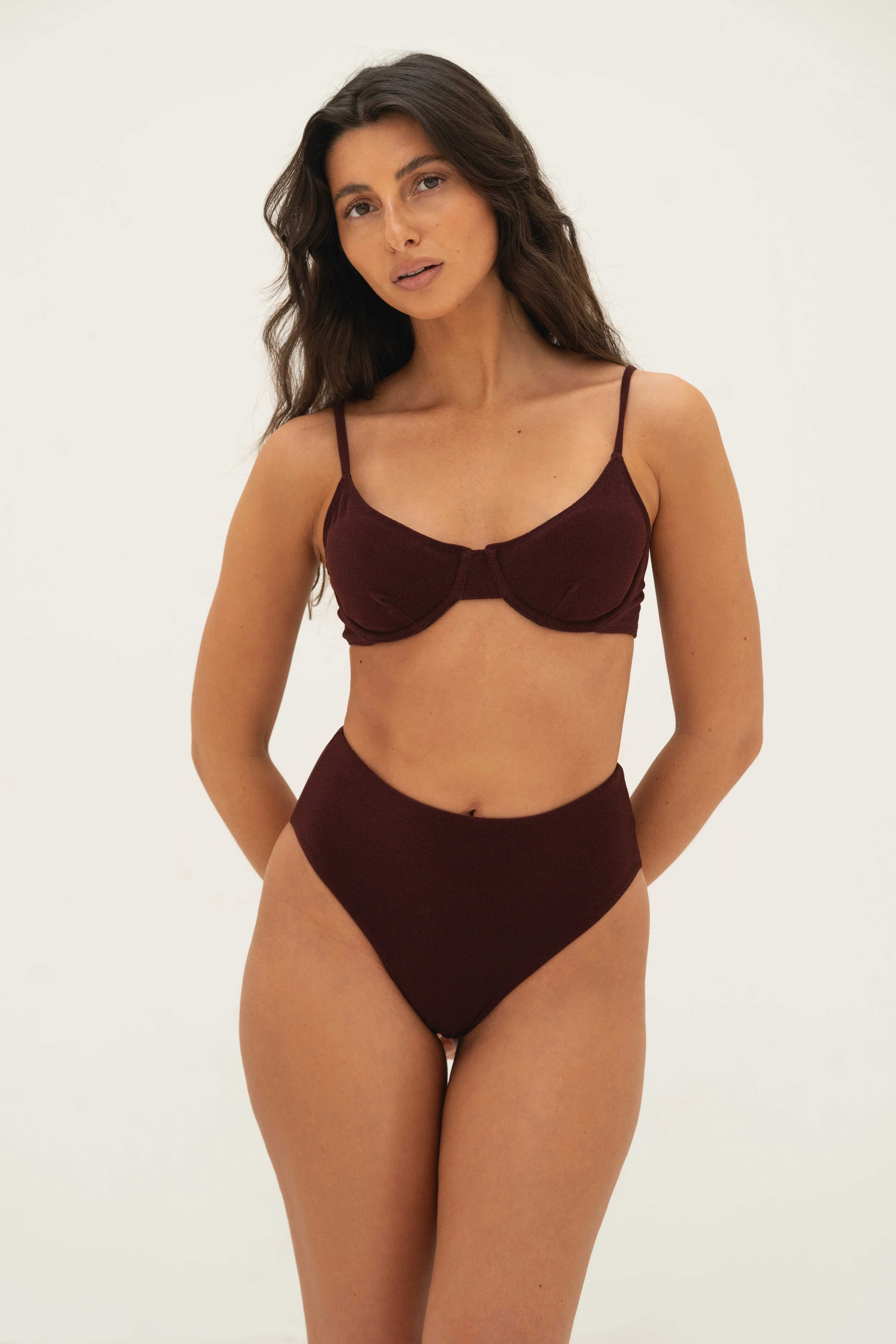 sustainable swimwear top eva wine