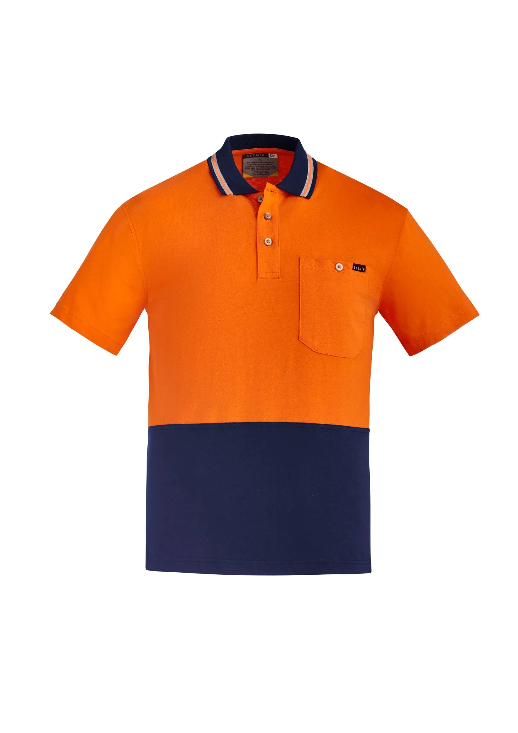 Syzmik Workwear | Hi Vis Cotton Short Sleeve Polo | ZH435