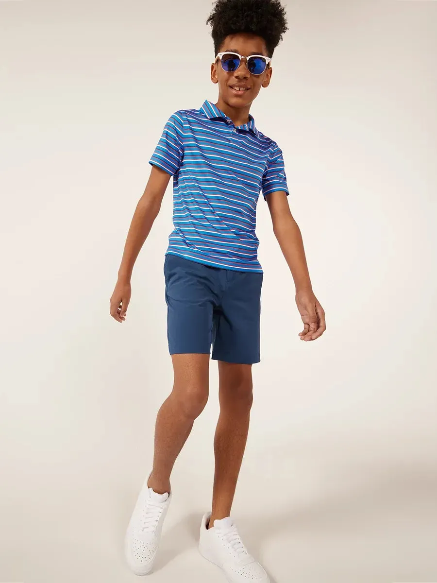 The Red, Stripe & Cool (Boys Performance Polo)