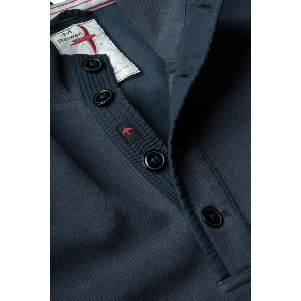 Thermal Button Mock Navy