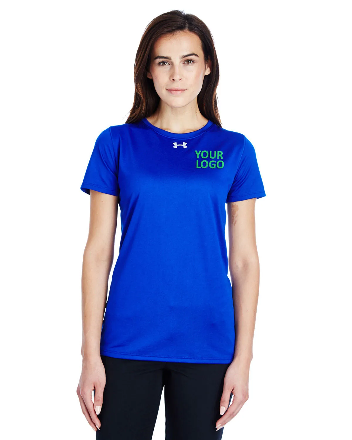 Under Armour Ladies Locker Customized T-Shirts, Royal