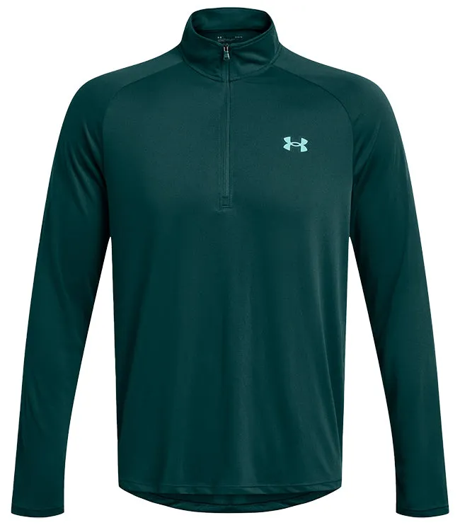 Under Armour Mens Tech 2.0 Half Zip Hydro Teal Turquoise