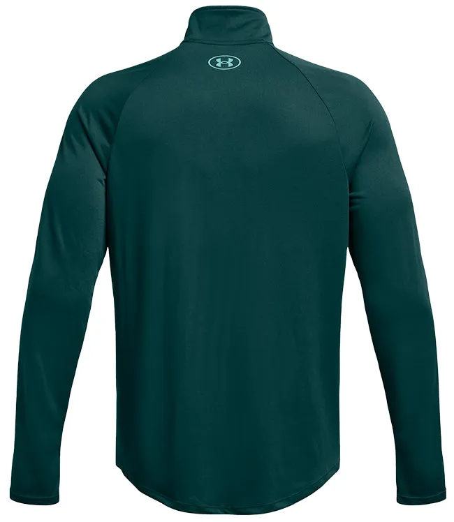 Under Armour Mens Tech 2.0 Half Zip Hydro Teal Turquoise