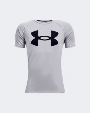 Under Armour Tech Big Logo Boys Training T-Shirt Mod Gray