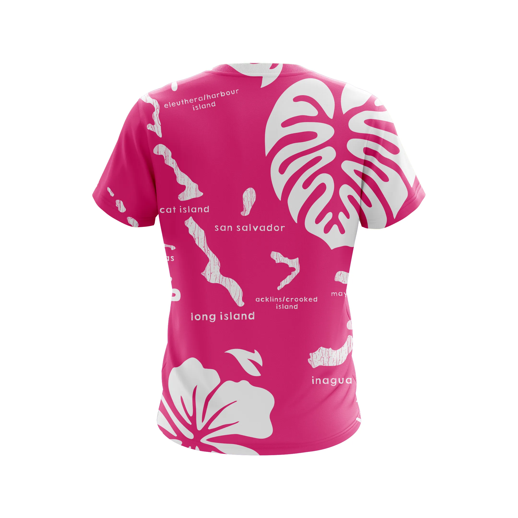 (V-NECK) ARCHIPELAGO TEE- FUCHSIA