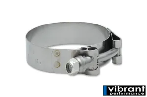 Vibrant SS T-Bolt Clamps Pack of 2 Size Range: 4.20in to 4.60in O.D. For use with 4in I.D. couplings (vib2798)