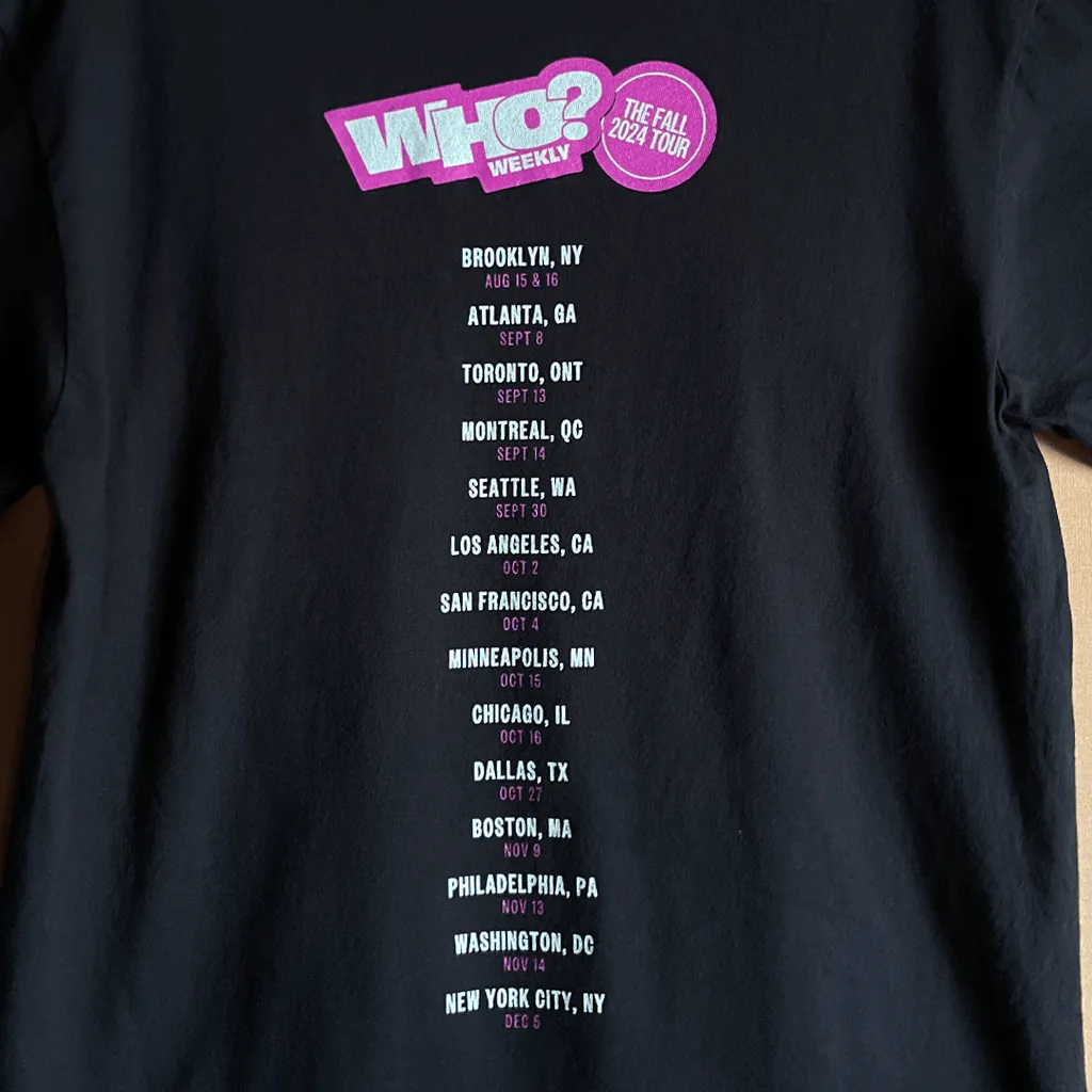 Who? Live 2024 Official Tour T-Shirt